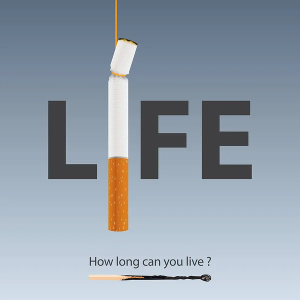 Mayıs Dünya Tütün Günü Afişi Tasarımı Sigara Içmek Daha Hızlı — Stok Vektör