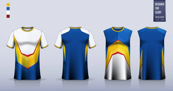 Shirt Mockup Sport Shirt Template Ontwerp Voor Voetbal Jersey Voetbal — Stockvector