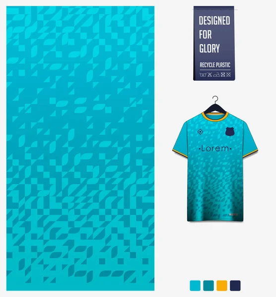 Diseño Patrón Camiseta Fútbol Patrón Bauhaus Sobre Fondo Azul Para — Archivo Imágenes Vectoriales