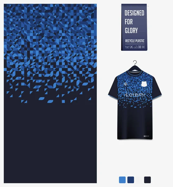 Diseño Patrón Camiseta Fútbol Patrón Bauhaus Sobre Fondo Azul Para — Archivo Imágenes Vectoriales