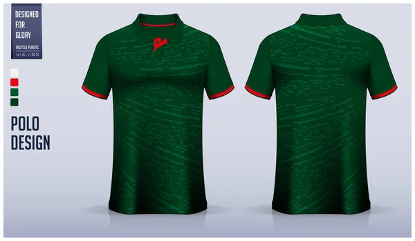 Green polo shirt template hot sale