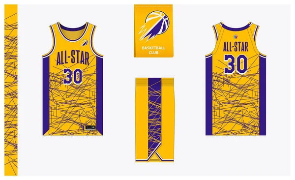 Basketball Uniform Mockup Template Design Basketball Club Basketball Jersey Basketball — Vetor de Stock