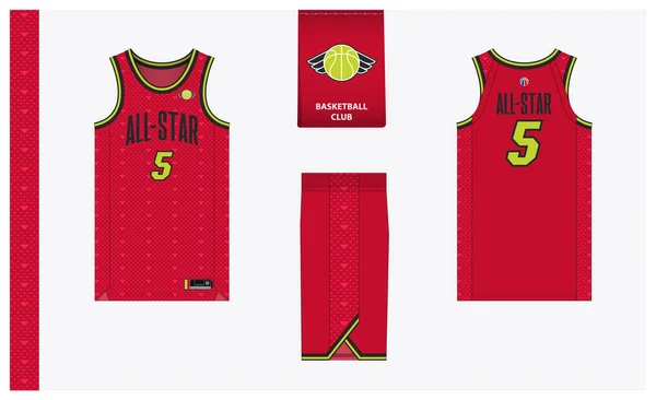 Basketball Uniform Mockup Template Design Basketball Club Basketball Jersey Basketball — Vetor de Stock