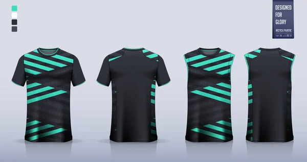 Shirt Mockup Sport Shirt Template Design Soccer Jersey Football Kit — Archivo Imágenes Vectoriales