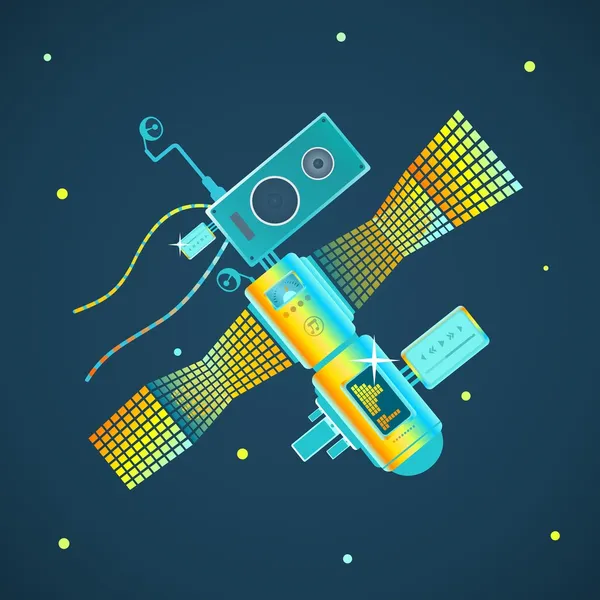 Disco satellite — Stock Vector