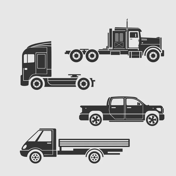 Set of trucks — Stock Vector