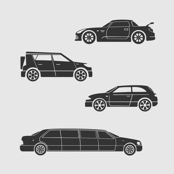 Reihe von Autos — Stockvektor