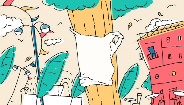Vektör Resimleri Rüzgarlı Gün Parkı