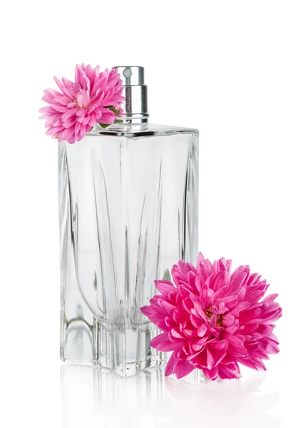 Perfumy dla kobiet kwiat w butelkę — Zdjęcie stockowe
