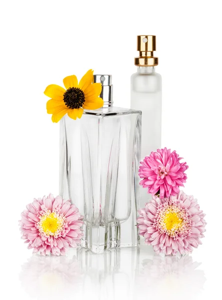 Women's flower perfume in beautiful bottle — Stock Photo, Image