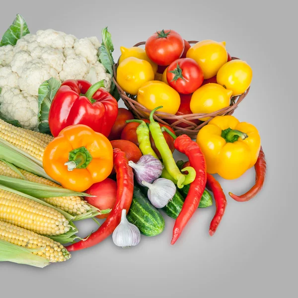 Gesundes, rohes Bio-Gemüse. Lebensmittelzutat. Kunst Design Hintergrund — Stockfoto