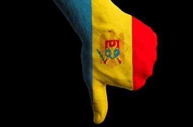 Moldova bayrağı başparmak aşağı hareketi ile yapılan başarısızlık için