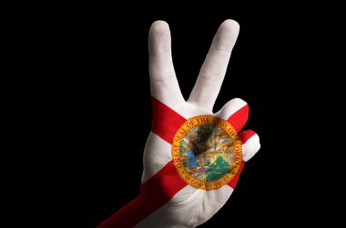 bizim bayrak iki parmak hareketi zafer ve winn için devlet florida