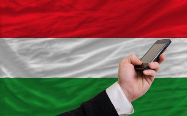 cep telefonu açık Macaristan bayrağı