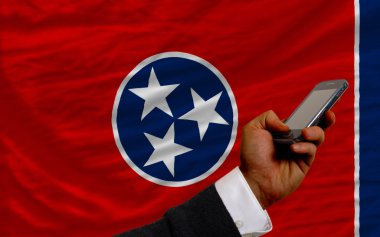 cep telefonu önde bayrak Amerikan tennessee eyaletinde