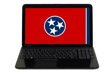 dizüstü bilgisayar ile Amerikan tennessee Devlet bayrağı
