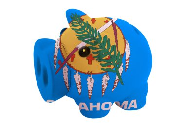 zengin bankada Piggy oklahoma Amerikan Devlet bayrağı renkleri
