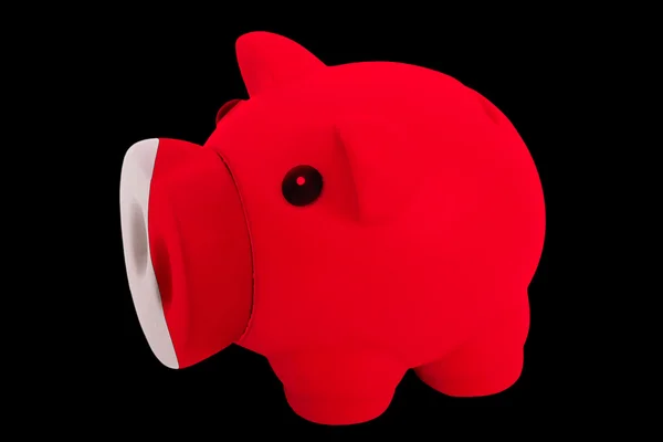 Piggy rich bank in colors national flag of bahrain for saving — Stock Photo, Image