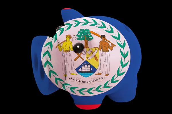 Κουμπαράς πλούσια σε χρώματα εθνική σημαία του Μπελίζε για εξοικονόμηση m — Φωτογραφία Αρχείου
