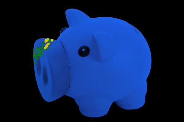 Rika piggy bank i färger flagga amerikanska delstaten nevada för — Stockfoto