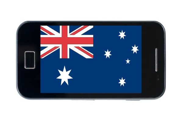 Smartphone εθνική σημαία της Αυστραλίας — Φωτογραφία Αρχείου