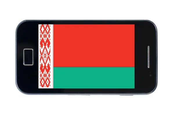 Smartphone bandera nacional de belarus — Foto de Stock