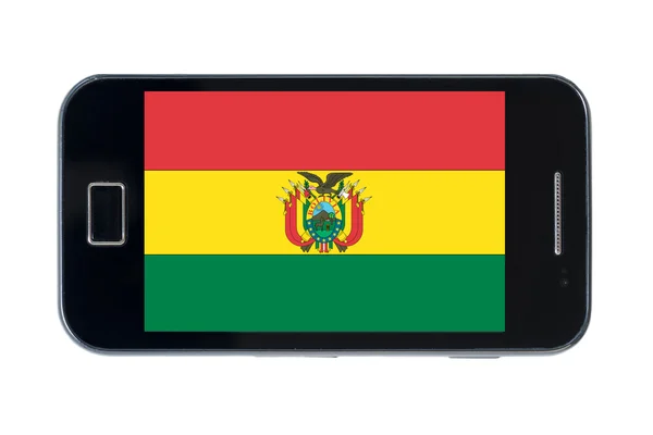 Smartphone bandera nacional de bolivia — Foto de Stock