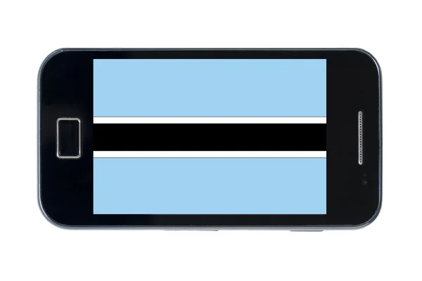 Smartphone drapeau national du Botswana — Photo