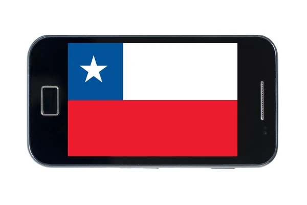 Smartphone Şili bayrağı — Stok fotoğraf