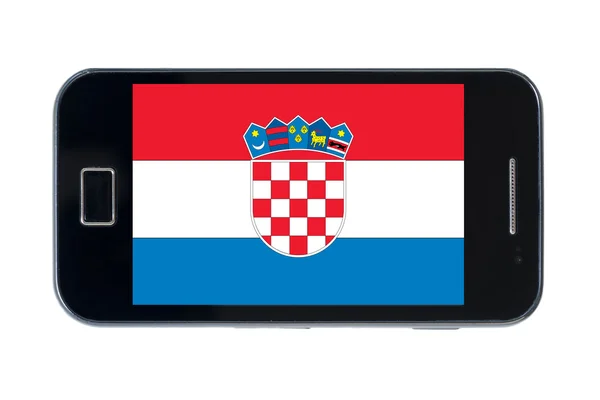 Smartphone national flag of croatia — Stock Photo, Image