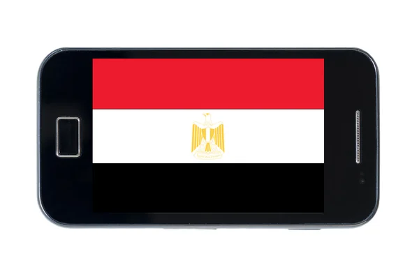Smartphone drapeau national de l'Egypte — Photo