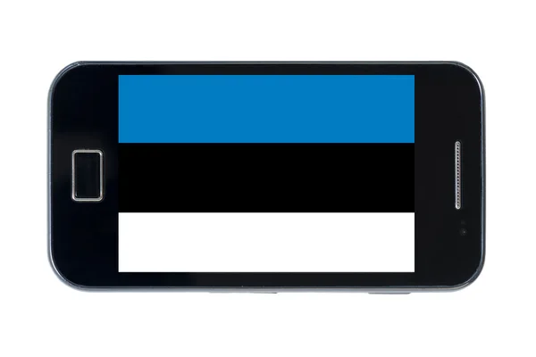 Smartphone drapeau national de l'Estonie — Photo