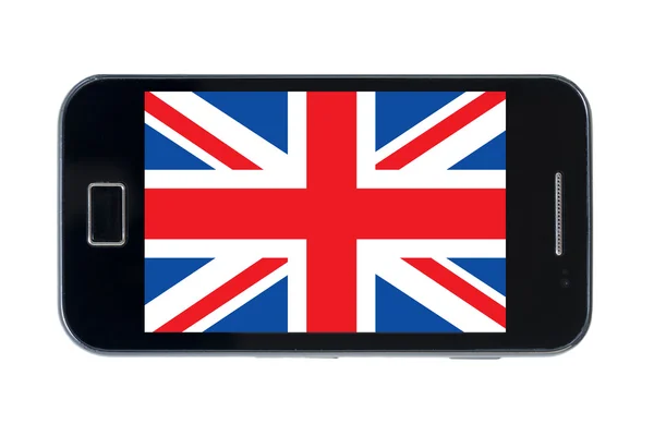 Smartphone státní vlajka Spojeného království — Stock fotografie