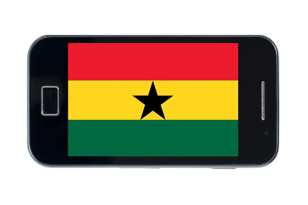 Smartphone Ghána zászlaja — Stock Fotó