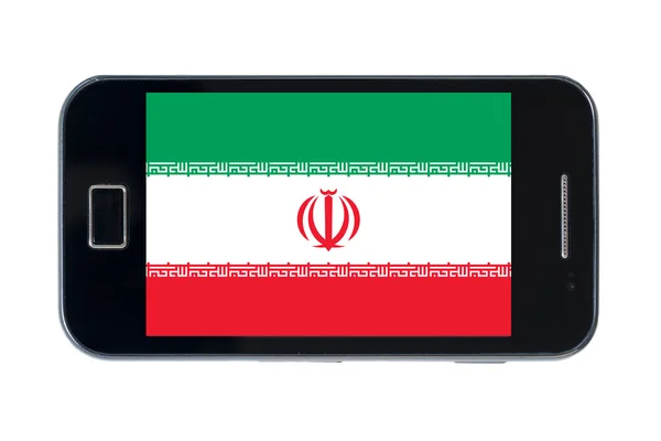 Bandiera nazionale dello smartphone di iran — Foto Stock