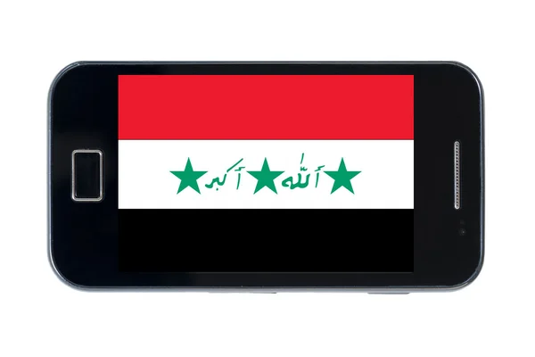 Smartphone-Nationalflagge des Irak — Stockfoto