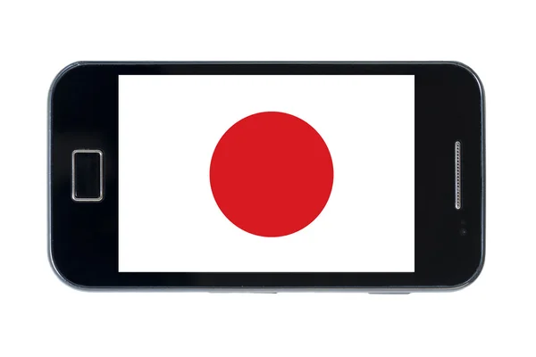 Smartphone nationella flagga japan — Stockfoto