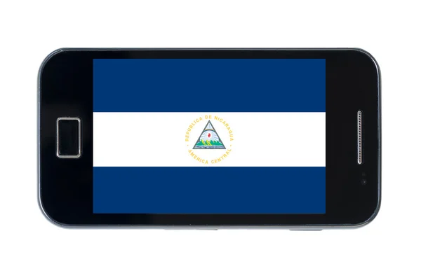 Smartphone-Nationalflagge Nicaraguas — Stockfoto