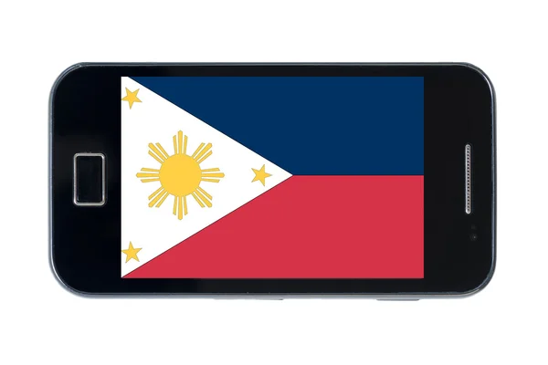 Smartphone national flag of philippines — Stock Photo, Image