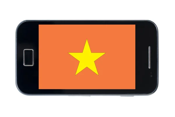 Smartphone bandera nacional de vietnam —  Fotos de Stock