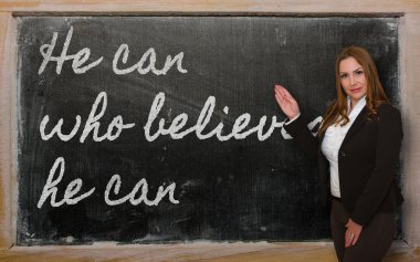 öğretmen tahtaya olabilir inanan elinden gösterilen