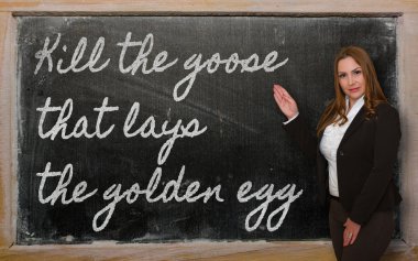 öğretmen gösterilen siyah altın yumurta bırakır kaz öldürmek