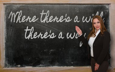 Nereye gösteren öğretmen orada olacak, orada bir yol üzerinde blackboar