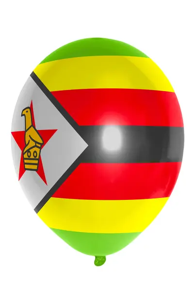 Ballon coloré dans le drapeau national de zimbabwe — Photo