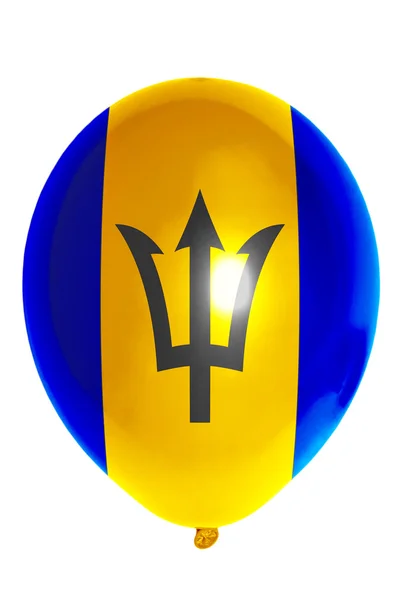 Ballong färgade i nationella flagga barbados — Stockfoto