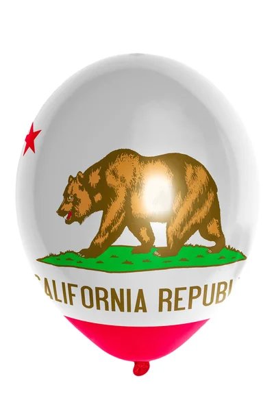 Balloon colored in flag of american state of california — Stock Photo, Image