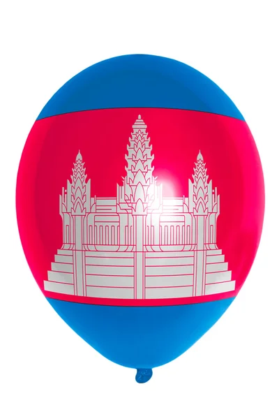 Balão colorido em bandeira nacional de cambodia — Fotografia de Stock
