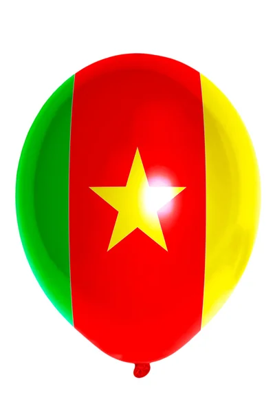 Barevné bubliny v národní vlajka Kamerunu — Stock fotografie