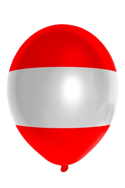 Palloncino colorato nella bandiera nazionale di austria Foto Stock