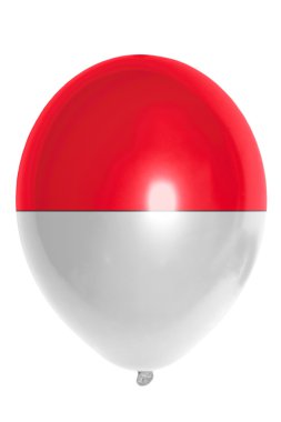 Endonezya ulusal bayrak içinde renkli balon